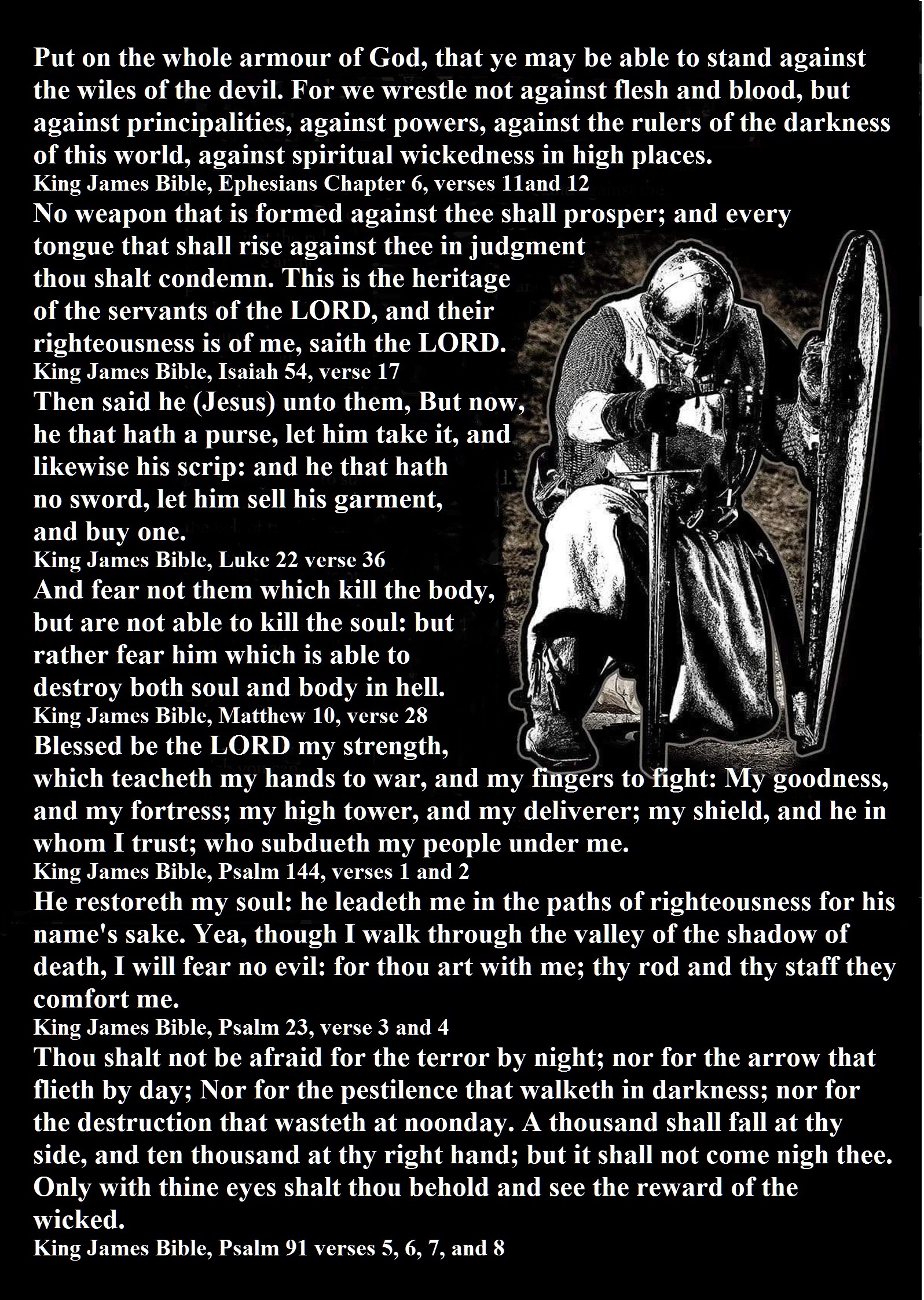 texas militia photo of bible quotes related to the armor of god